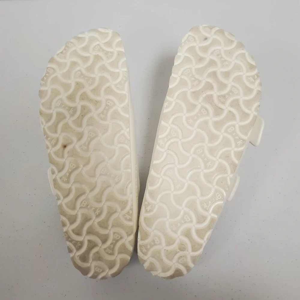 Birkenstock Eva Arizona Sandals Size 7 Medium/Narrow White Slides Buckle Comfort
